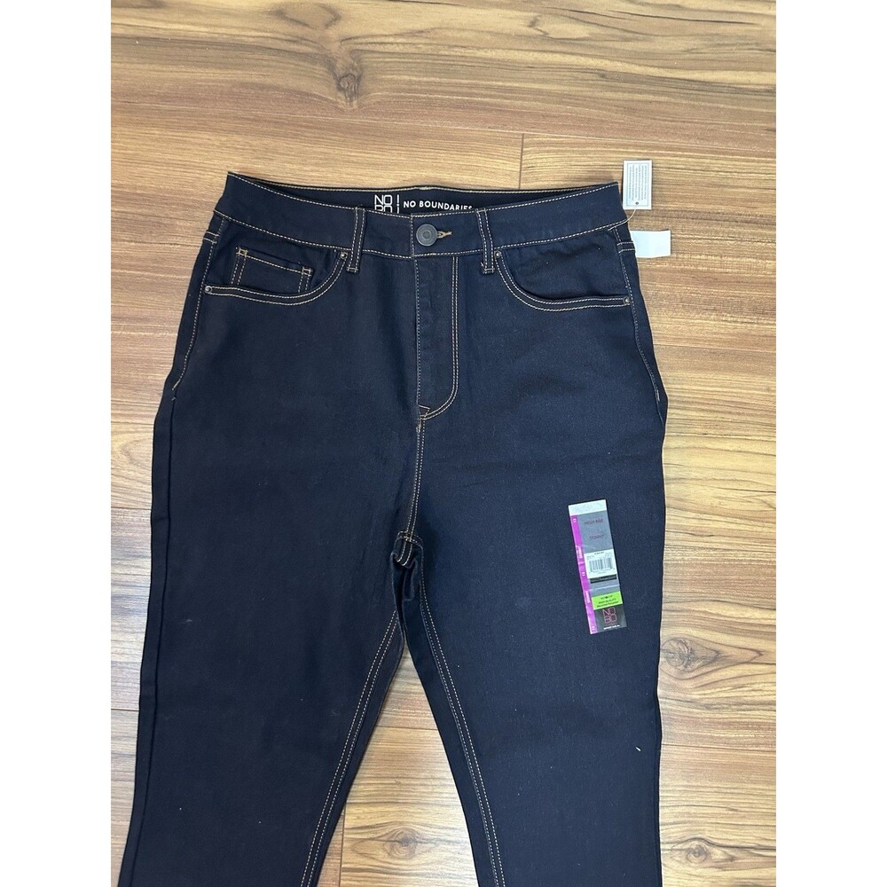 NOBO High Rise Skinny Jeans Size 13 NWT Dark Wash Stretch Denim Slim Y2K - Picture 2 of 9